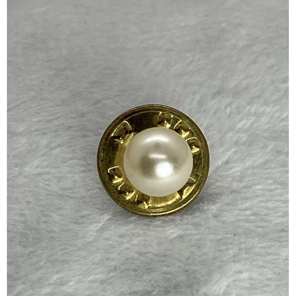 Vintage Faux Pearl Tie Tack Pin Old Money Formal Estate Heritage Classic Retro